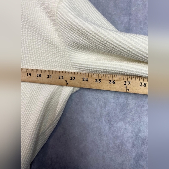 Club‎ Monaco mock /turtle/ neck Cotton Women's pullover Waffle Sweater Size L - Picture 6 of 8